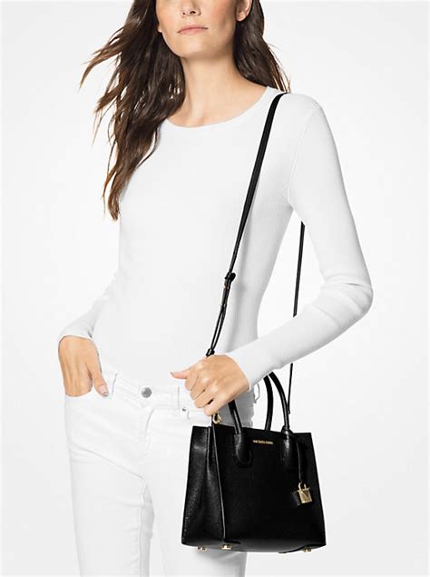 michael kors mercer logo crossbody|Michael Kors pebble leather crossbody.